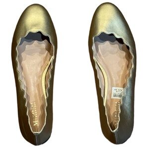 Size 13 MARTHA EVERDAY Tan/Gold Flats